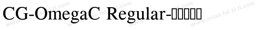 CG-OmegaC Regular字体转换